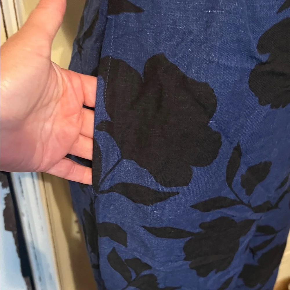 Kate Spade One-Shoulder jumpsuit in Navy and Black Floral - Picture 6 of 11